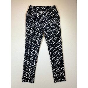 Calvin Klein Women's Black White Leopard Print Skinny Pants Size 6